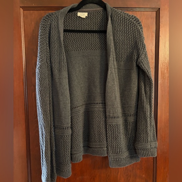 Gray Open-Front Sweater - Picture 1 of 3